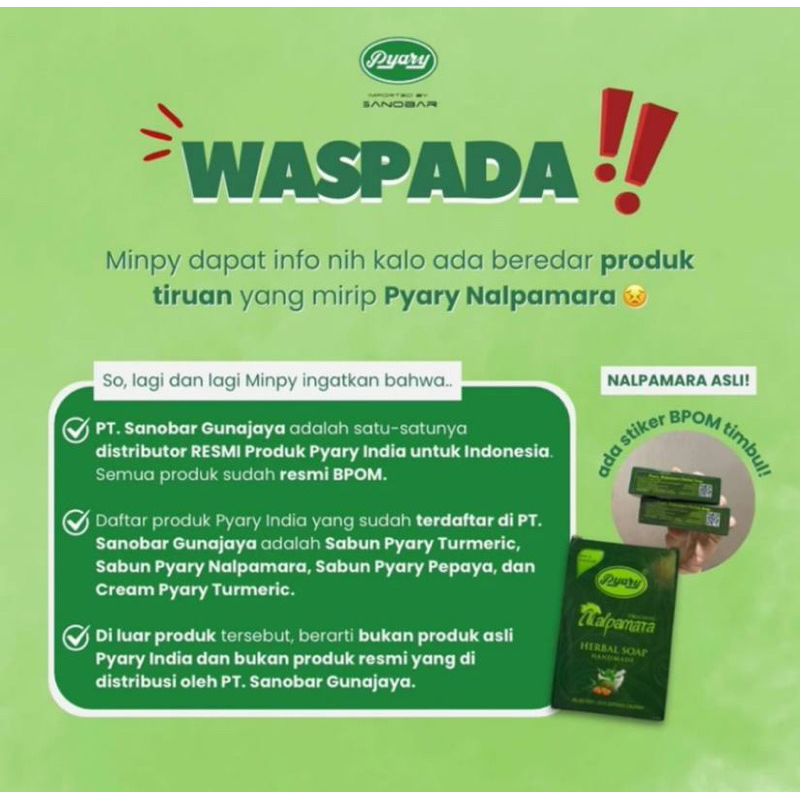 Jual PYARY Nalpamara Herbal Bar Soap 75gr (kemasan baru) | Shopee Indonesia