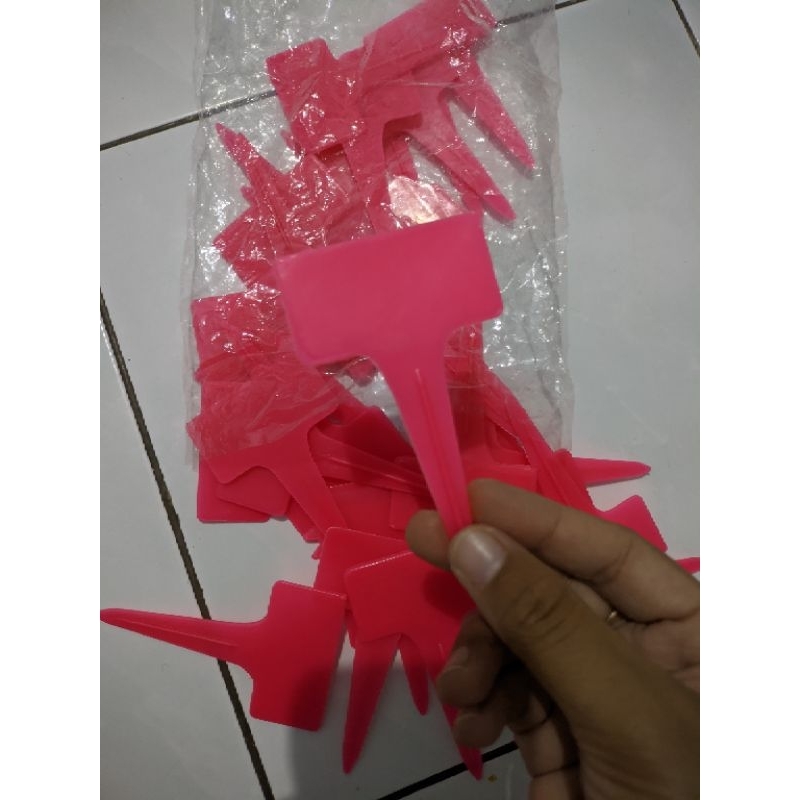 Jual papan label tanaman/tag label warna pink | Shopee Indonesia