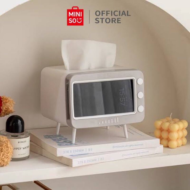 Jual Miniso Tv Tissue Box 2in1 phone holder / kotak tisu tempat hp ...