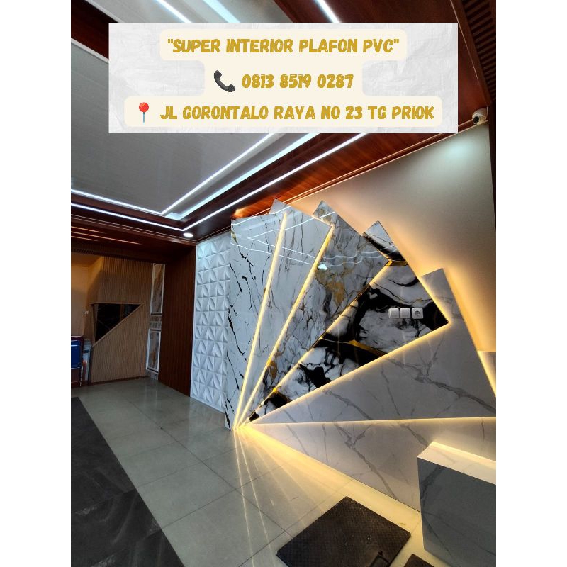 Jual SITO Plafon PVC Cokelat Serat Kayu Coklat Tua Rata Glossy Tebal ...