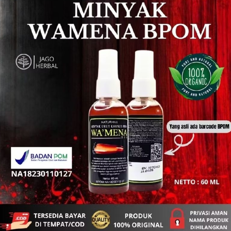 Jual MINYAK WA'MENA ORIGINAL HERBAL TRADISIONAL PALING AMPUH 100% ...