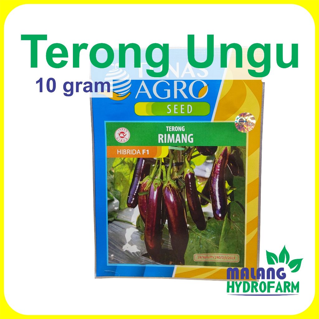 Jual Benih Terong Ungu Rimang 10 gram Tunas Agro unggul bibit biji ...