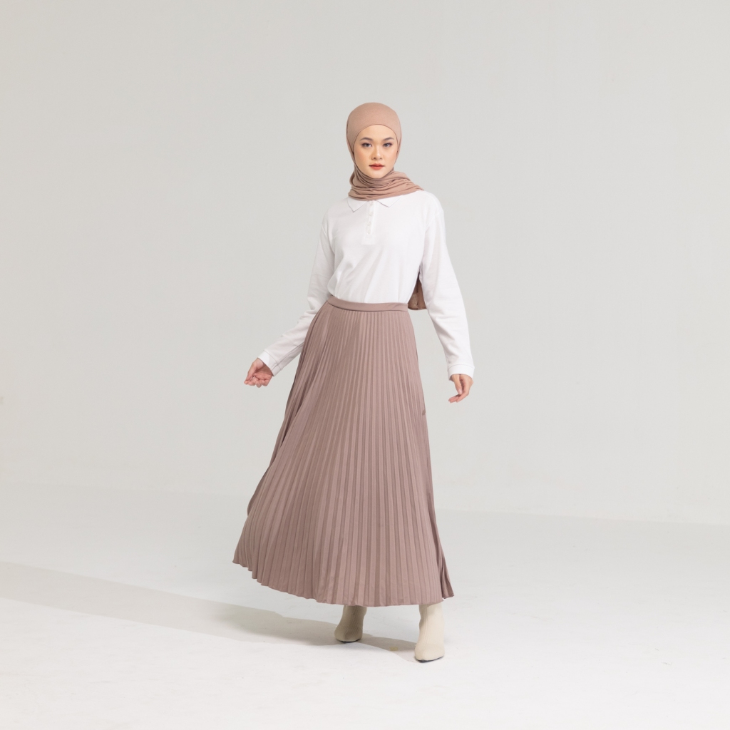Jual Dauky Pleated Skirt Bp Rok Plisket Bawahan Wanita Muslim Premium ...