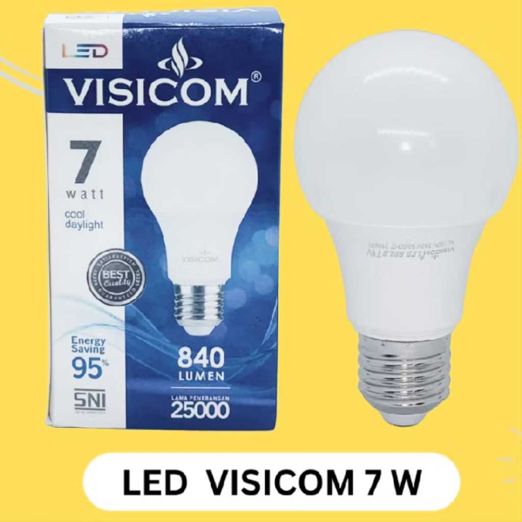 Jual Visicom Led 7 watt, Lampu Led Bulb Garansi 1 Tahun Super Terang ...