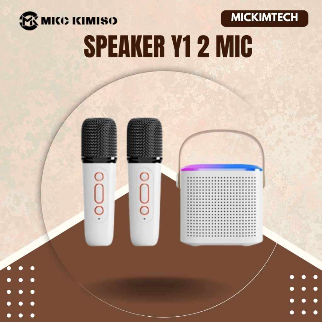 Jual Speaker Karaoke RGB Y1 Bluetooth Mini 1/2 Mic Wireless Portable ...