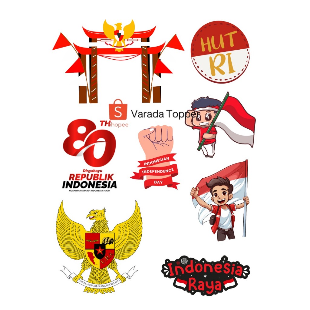 Jual Topper KEMERDEKAAN RI 80TH | Hiasan Tumpeng Tema Kemerdekaan ...