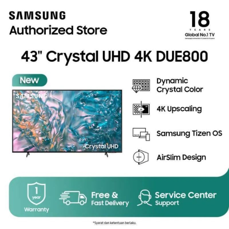 Jual [[COD]] TV SAMSUNG SMART NEW SERIES AU 43due8000 (43