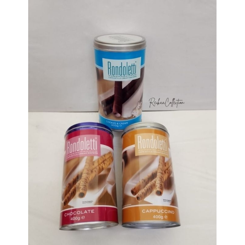 Jual Rondoletti 400gr wafer rasa coklat, cookies and cream, cappucino ...