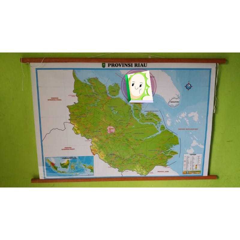 Jual Peta Provinsi Riau ukuran 102x72cm Bingkai | Shopee Indonesia