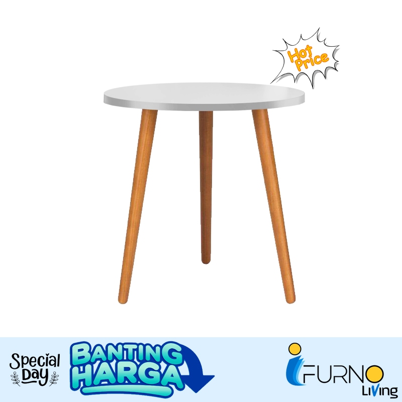 Jual Meja Bulat Kayu Terlengkap & Harga Terbaru September 2026 | Shopee ...