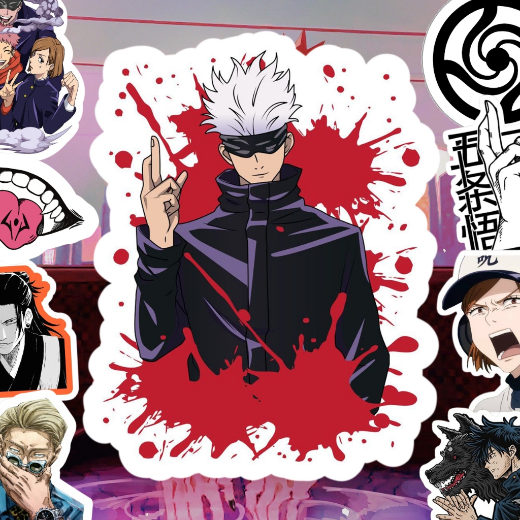 Jual Stiker Mini Pack Anime Jujutsu Kaisen Hologram 15pcs Paper Vinyl ...