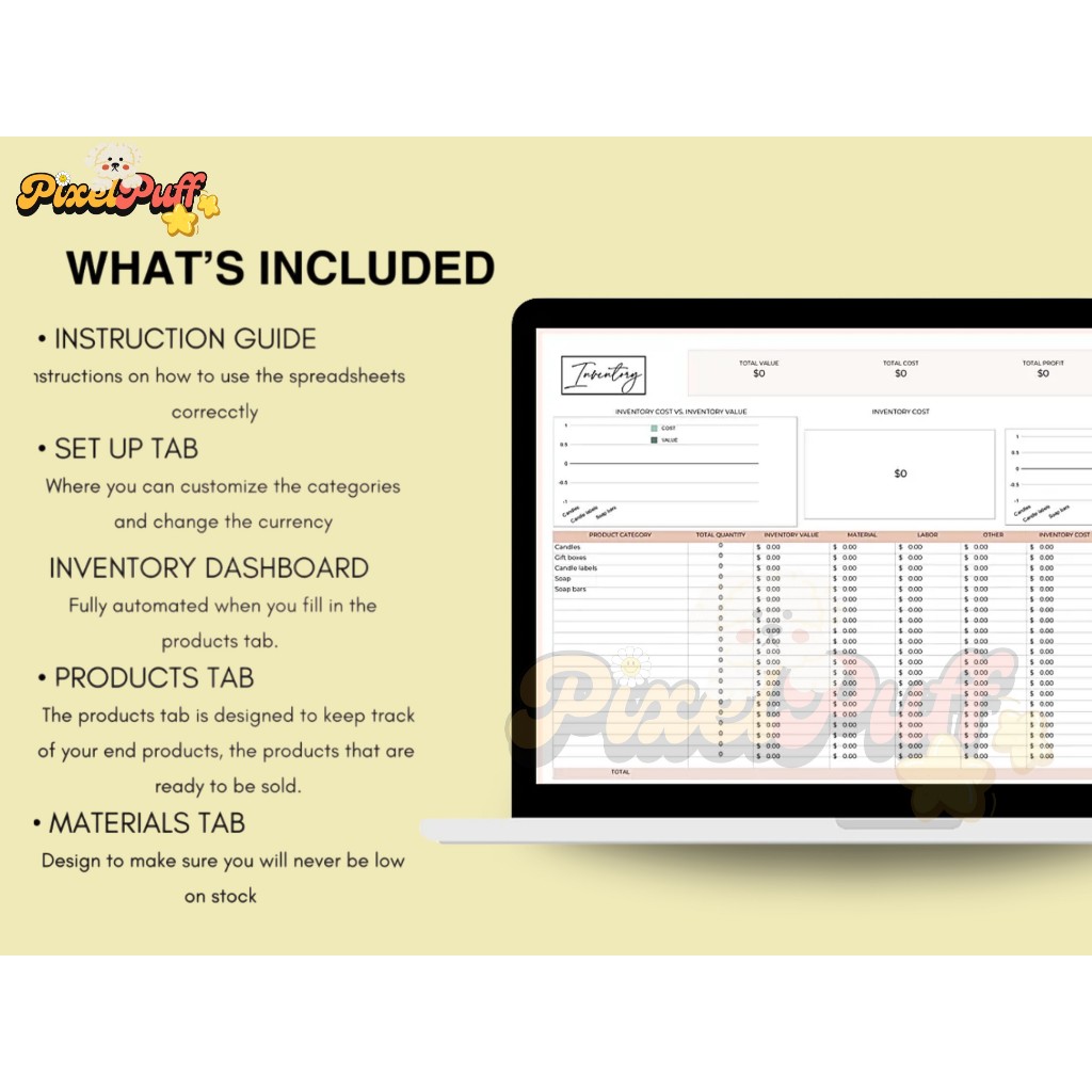 Jual Inventory Tracker Spreadsheet Small Business Inventory Google ...