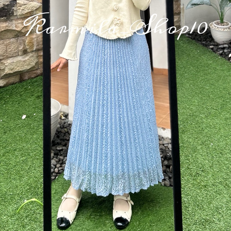 Jual Rok (BRUKAT) Plisket wanita Pleated Skirt / Rok Brukat / Rok Pesta ...