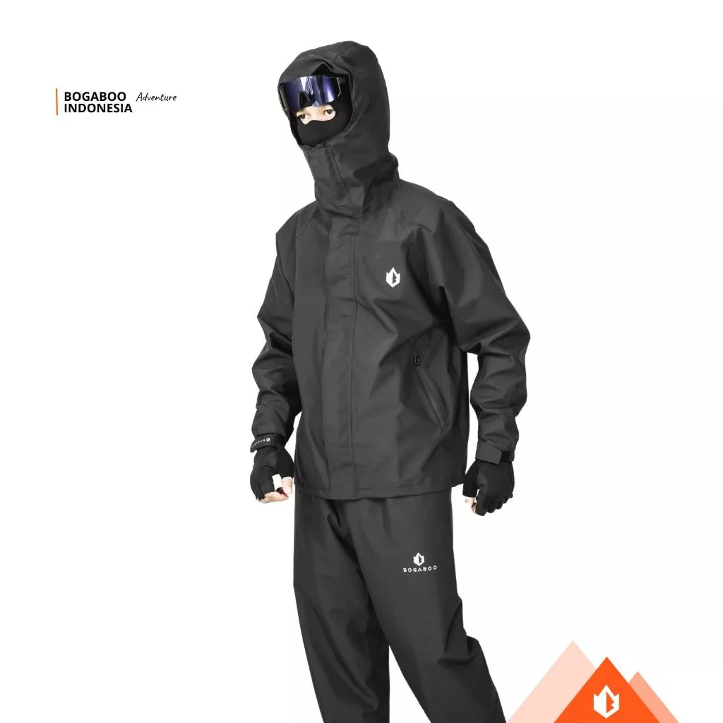BOGABOO Jas Hujan Stelan Seri GARVIN - Rain Coat Taslan Balon Waterproof- Mantel Baju Celana - Raincoat Set Ultralight 