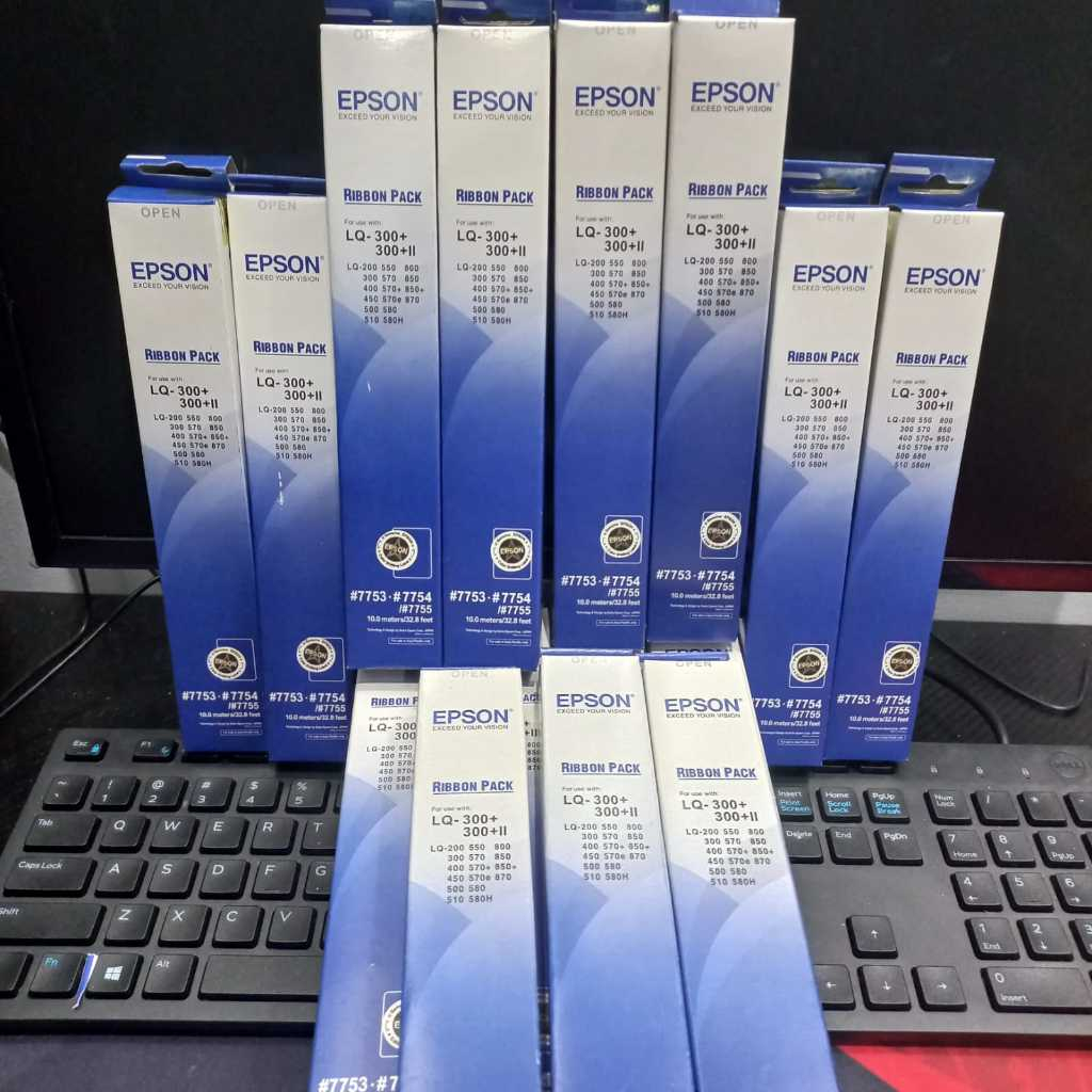 Jual Ribbon Pack Refill EPSON LQ-300 LQ-310-HITAM Hanya pita | Shopee ...