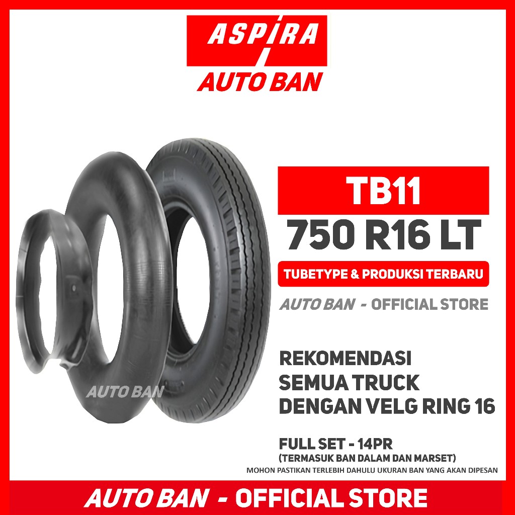 Jual Ban Truk Aspira TB11 750 R16 16 Truck Colt Diesel Canter Ragasa 7. ...
