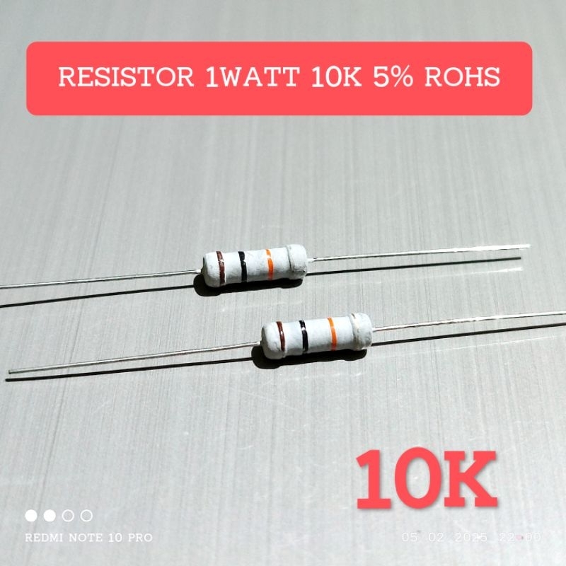 Jual (5 BUAH) RESISTOR 1WATT 1W 10K CF 5% ROHS | Shopee Indonesia