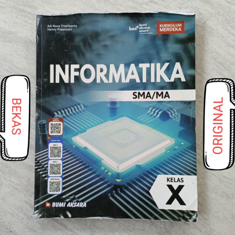 Jual Buku Informatika TIK kelas 10 X 1 I SMA MA Penerbit Bumi Aksara ...