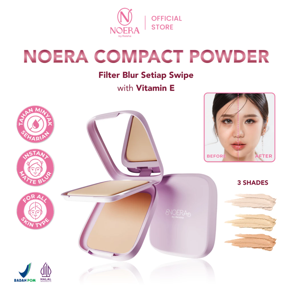 Noera Compact Powder | Bedak Padat Blur Matte Effect - foto 1
