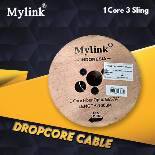 Jual MY LINK 1 Core 3 Seling 1000 Meter Fiber Optic Drop Core Cable ...
