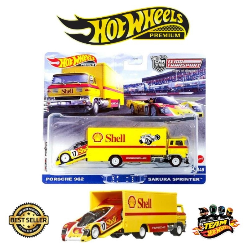 Jual Hot Wheels Premium Team Transport Porsche 962 Vs Sakura Sprinter ...