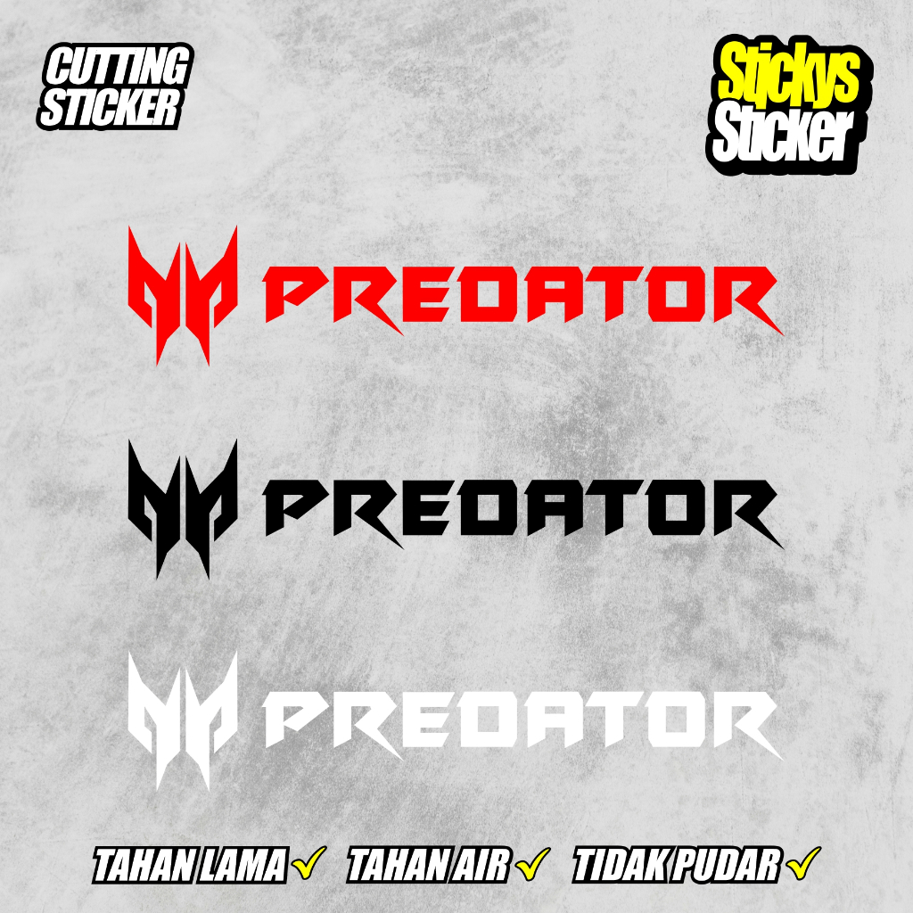 Jual Sticker LOGO PREDATOR cutting sticker PREDATOR pilihan warna dan ...