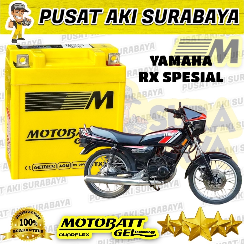 Jual AKI GEL MOTOR RX SPESIAL MOTOBATT MTX3L 3 AMPER MOTOR KAWASAKI ...