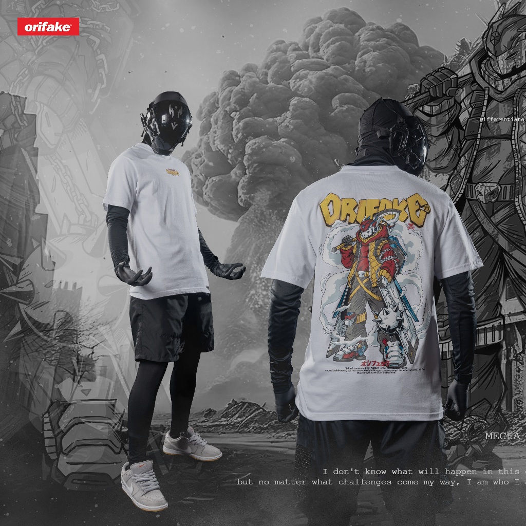 Jual Orifake - T-Shirt Mecha Riccie 200gsm | Shopee Indonesia