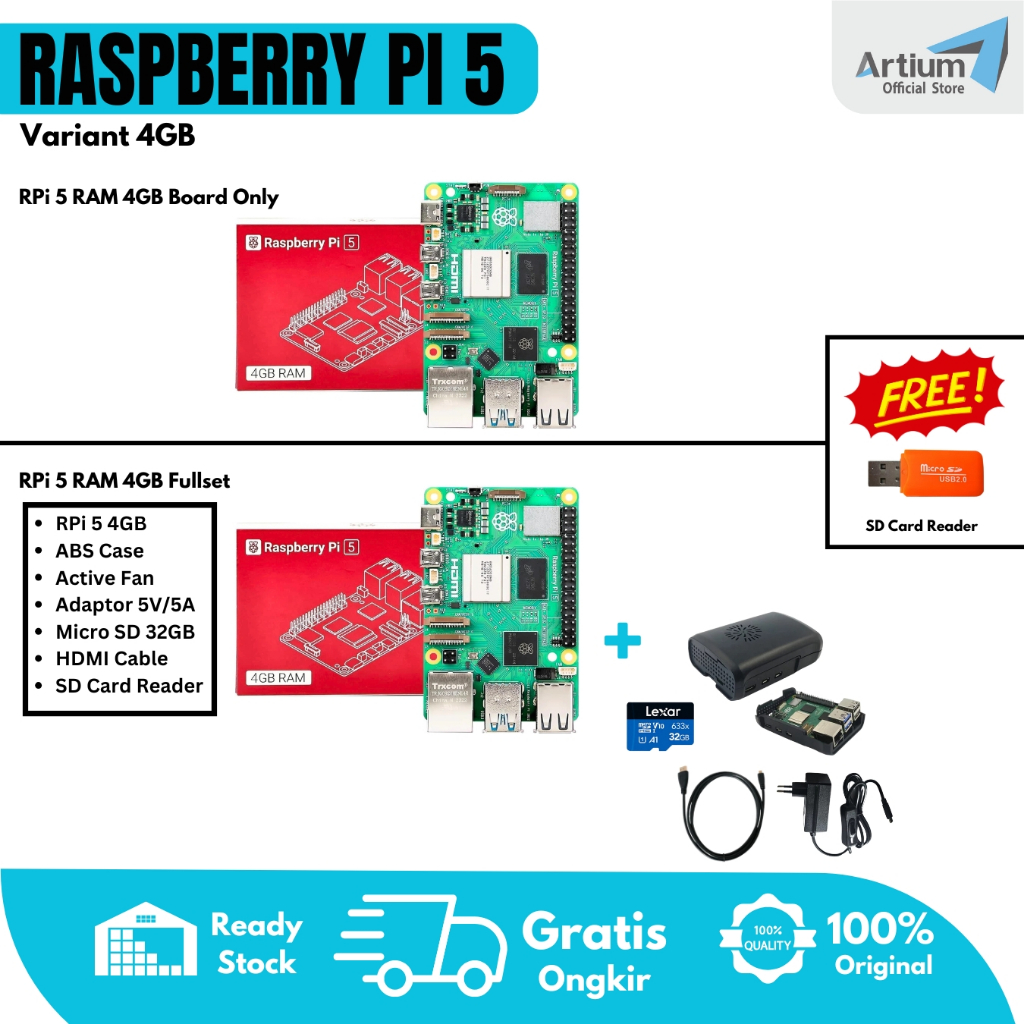 Jual Raspberry Pi 5 Model B RAM 4GB / 8GB - SBC RPi 5B Made in UK ...
