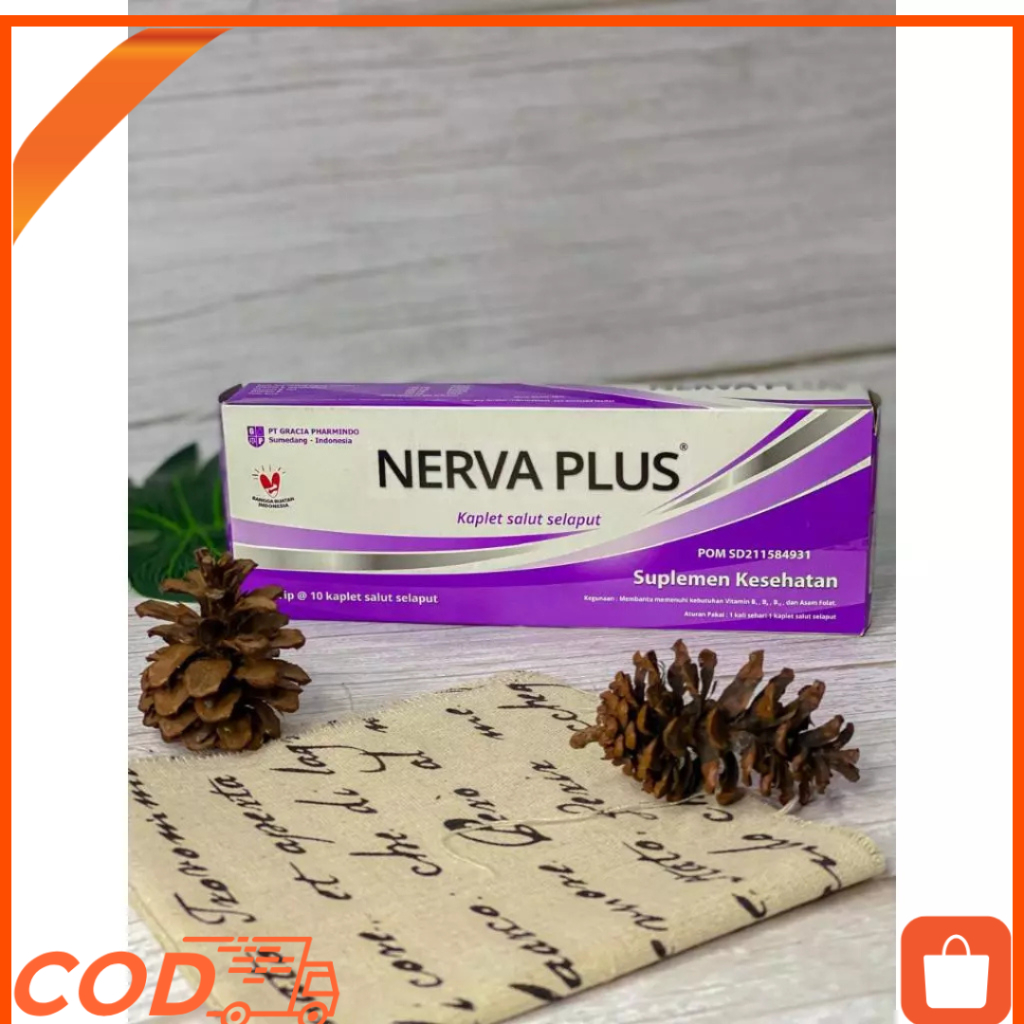 Jual NERVA PLUS STRIP 10 KAPLET, NERVA PLUS BOX ISI 50 KAPLET, SUPLEMEN ...