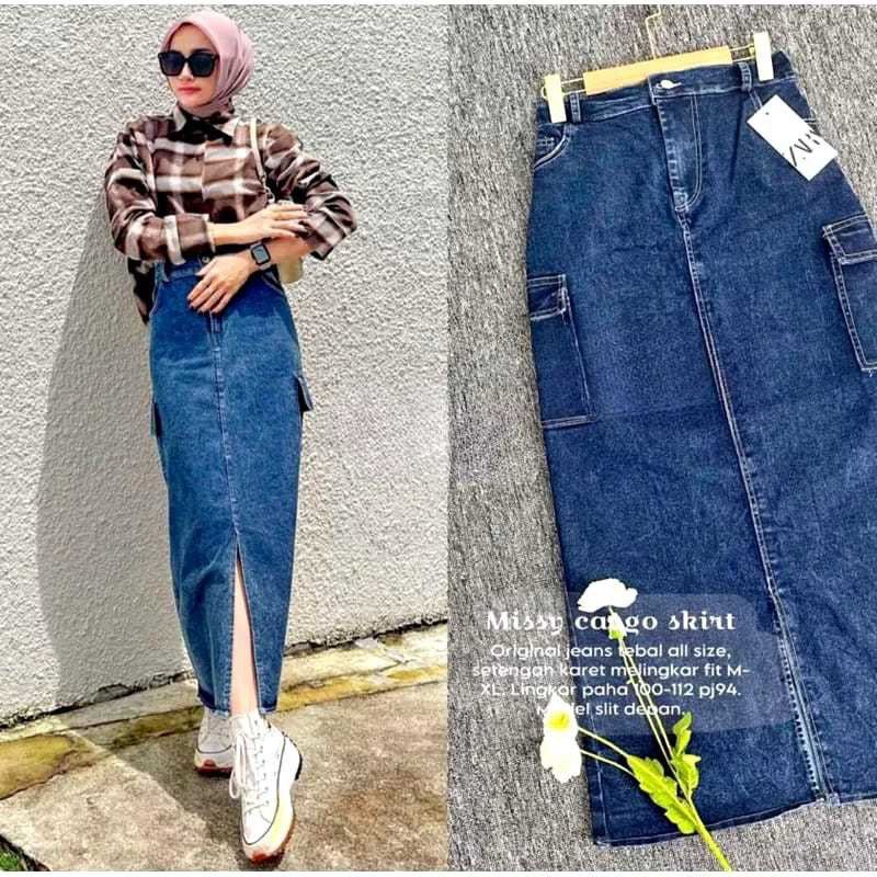 Jual ROK JEANS SPAN LOVY ROK WANITA KEKINIAN | Shopee Indonesia