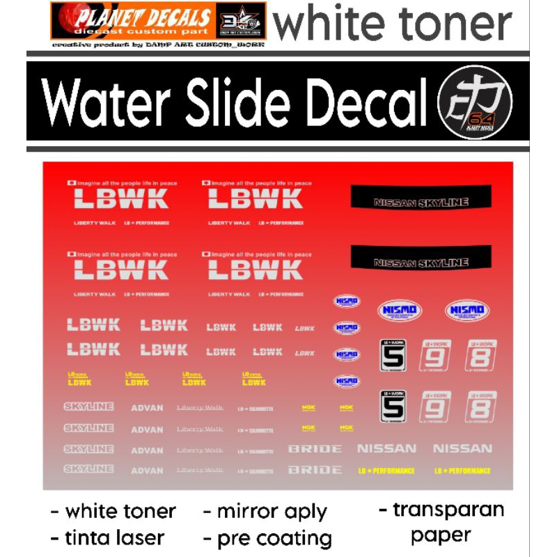 Jual Decal hot wheels universal LBWK (decal foil silver) | Shopee Indonesia