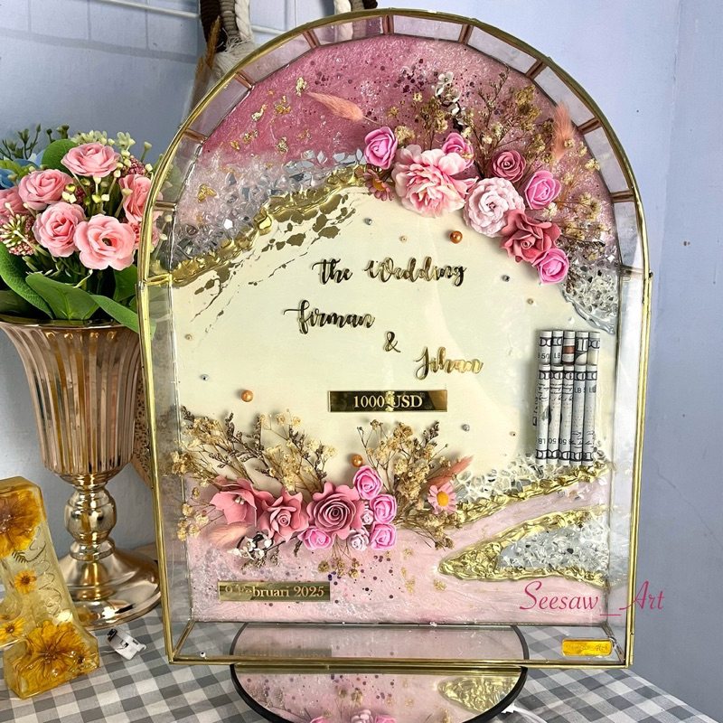 Jual Mahar Dome Geode Resin Art Size | Mahar Pernikahan | MAHAR RESIN ...