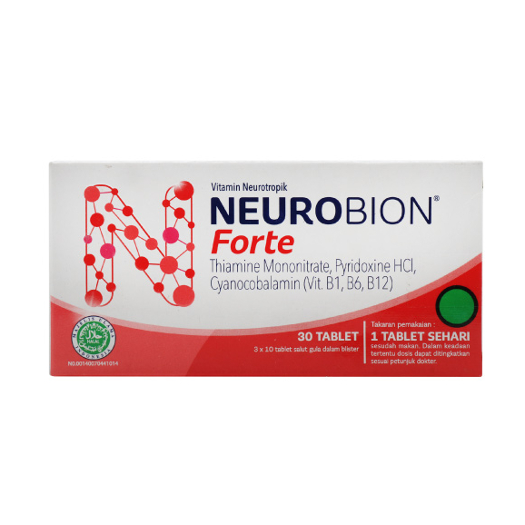 Jual Neurobion Forte Box 30's Tablet Merck - Vitamin B1, B6, B12 ...