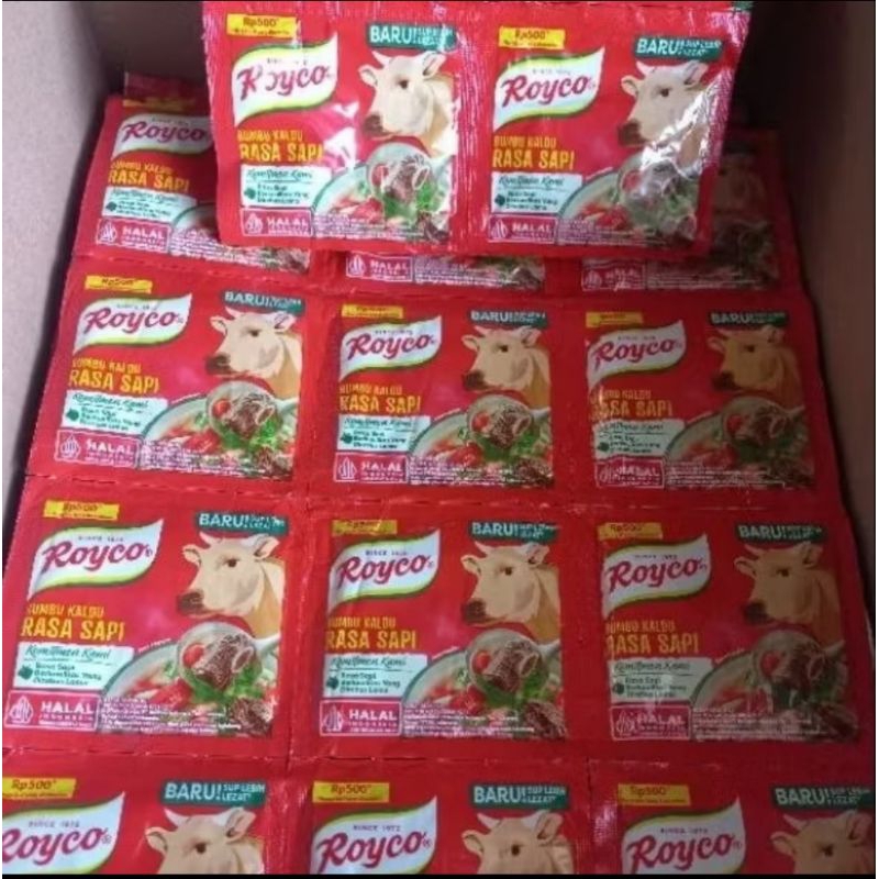 Jual ROYCO Kaldu Rasa Ayam/Sapi Renceng 12 Pcs | Shopee Indonesia