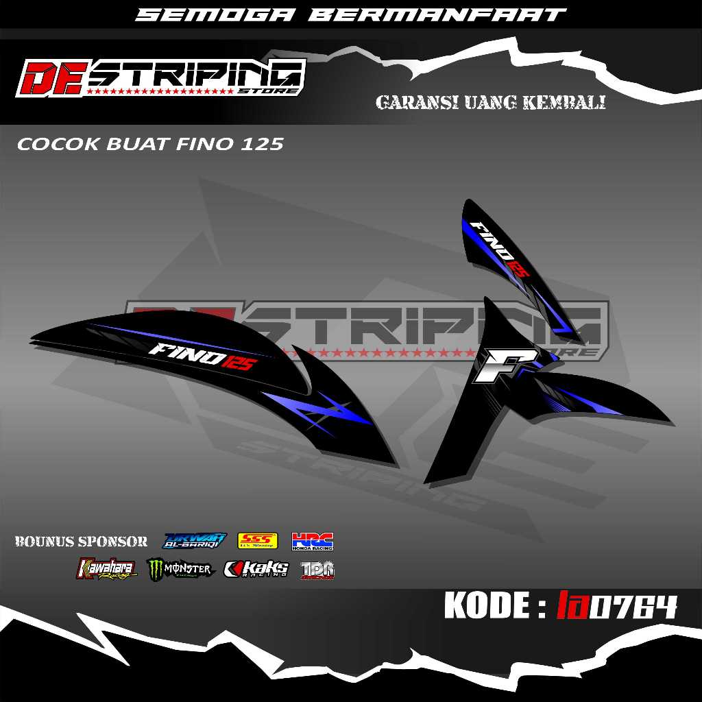 Jual Striping stiker Motor Fino 125 (la0764) stiker Motor sticker ...