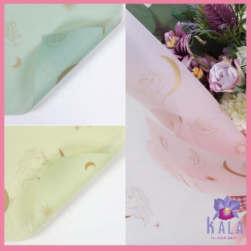 Jual Kertas Bunga Paper Buket Motif Bulan kertas Cellophane wrapping ...