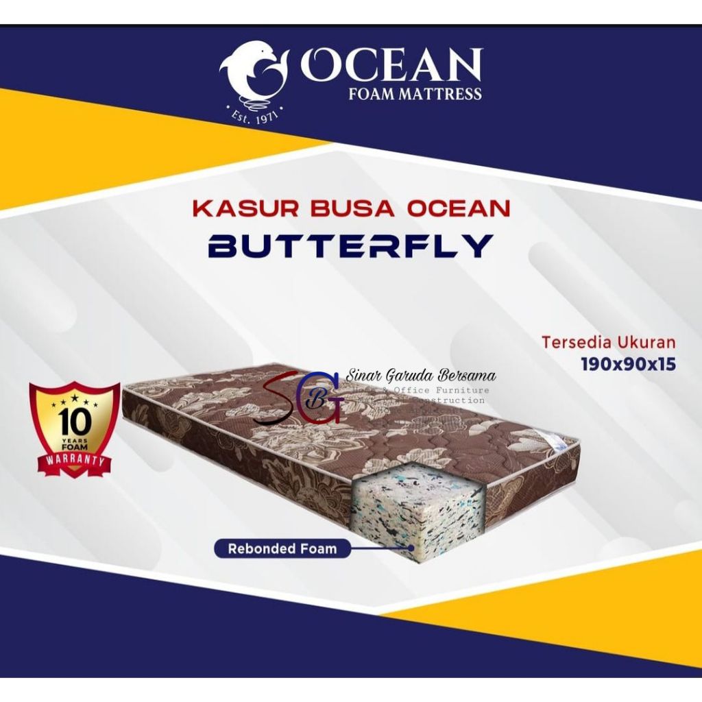 Jual [GARANSI 10 TAHUN] BUSA FULL REBONDED BY OCEAN / KASUR BUSA EMPUK ...
