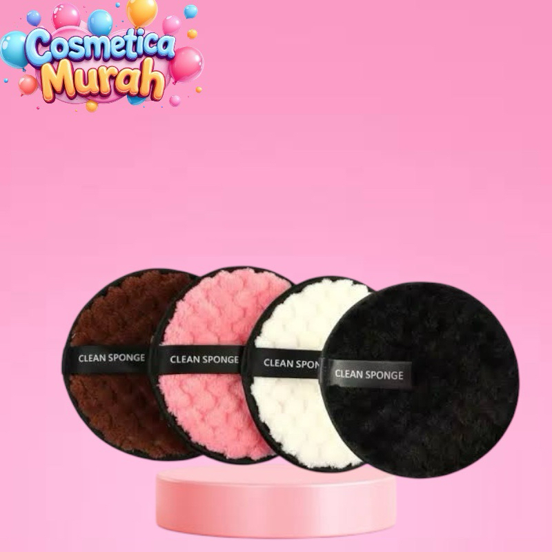 i] CLEAN SPONGE microfiber pemersih wajah - puff