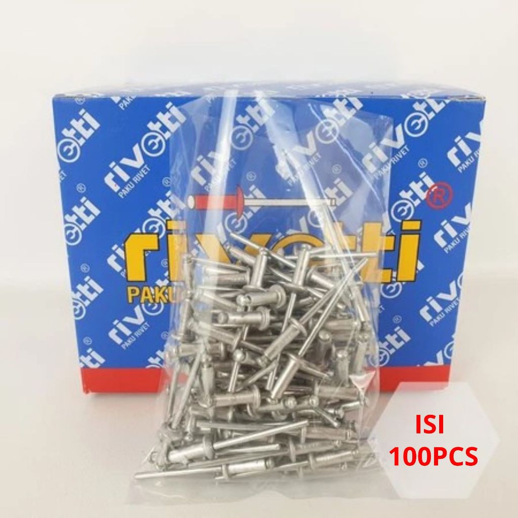 Jual Isi Ulang Paku Rivet Merk Riveti 435 Ukuran 3.2mm X 9.5mm Isi 100 ...