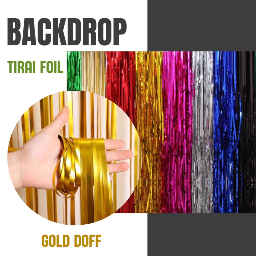 Jual Tirai Foil Backdrop Rumbai 2m x 1m | Shopee Indonesia