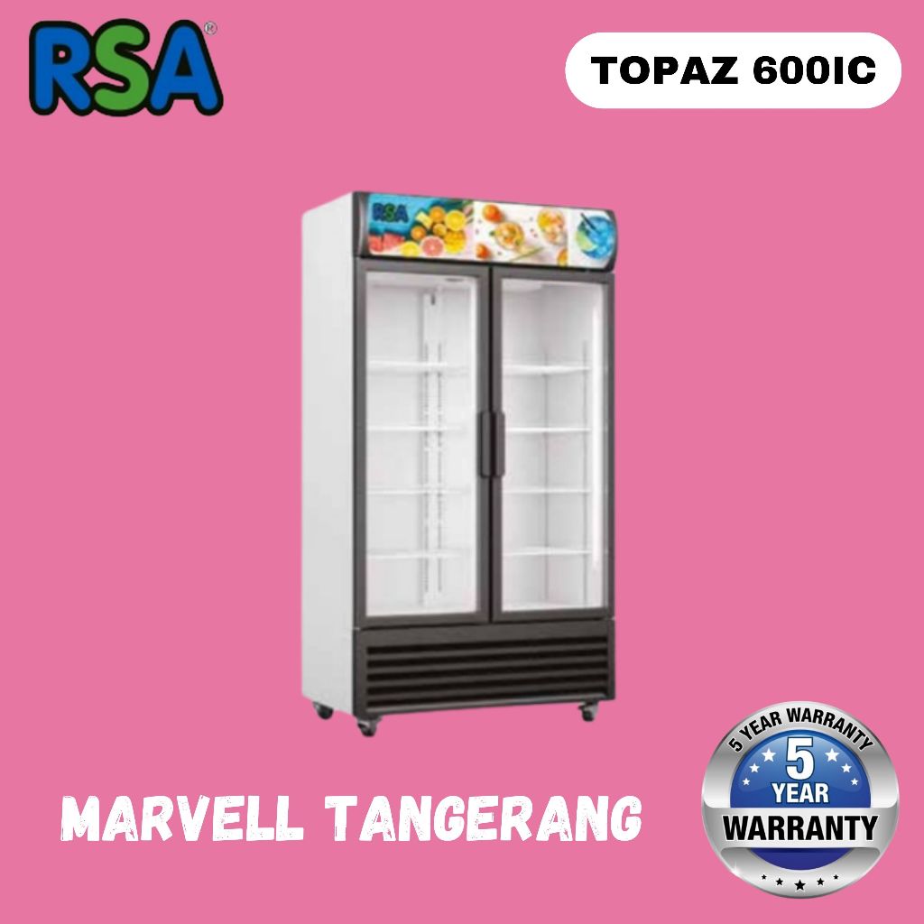 Jual Showcase Cooler 2 Pintu Rsa Topaz 600 Kulkas Minuman Kapasitas ...
