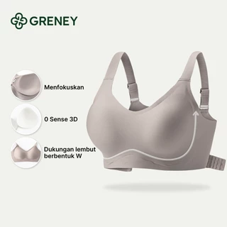 GRENEY-Gbras-Bra Bigsize Tali Bra Lebar Bergesper Pakaian Dalam Push Up Bra Wanita Sport Tanpa Kawat Busa 89667