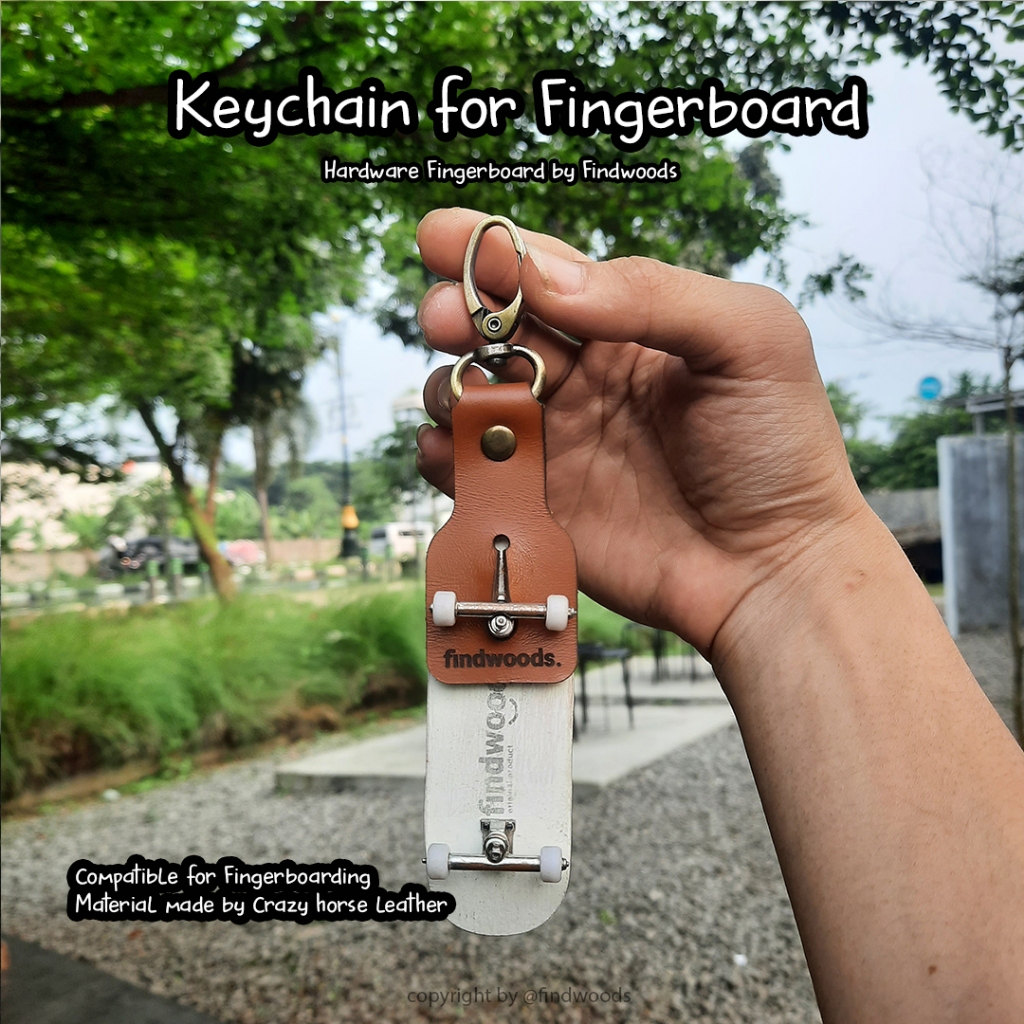 Jual Fingerboard Keychain findwoods gantungan kunci kulit asli | Shopee ...