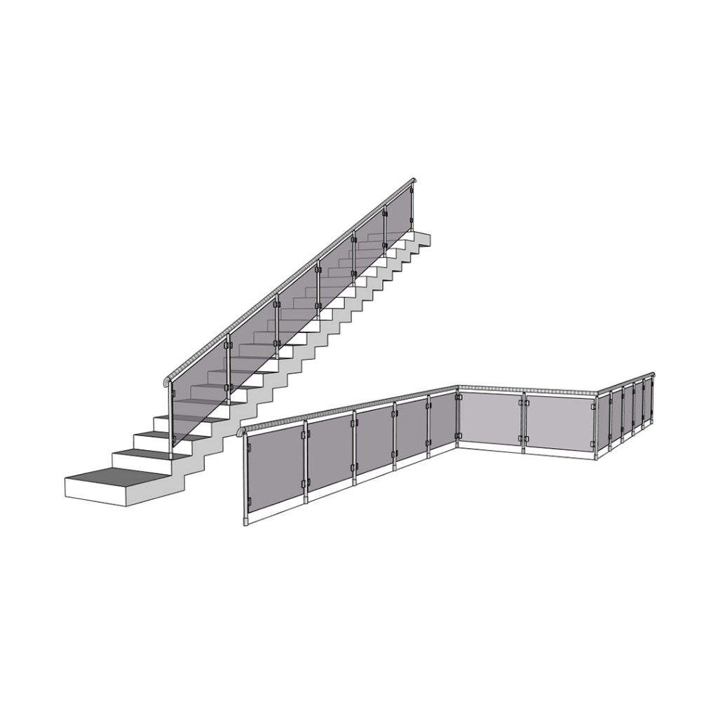 Jual Assembly Custom Profile Builder - Railling galss Sketchup ...