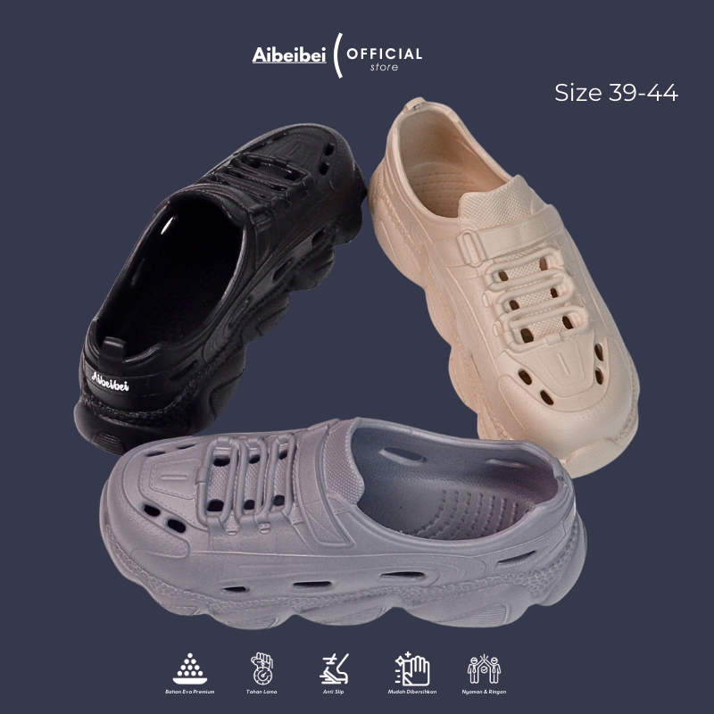 Jual Aibeibei Sepatu Sandal Slip On Clogs Casual Dalam Ruangan Luar ...