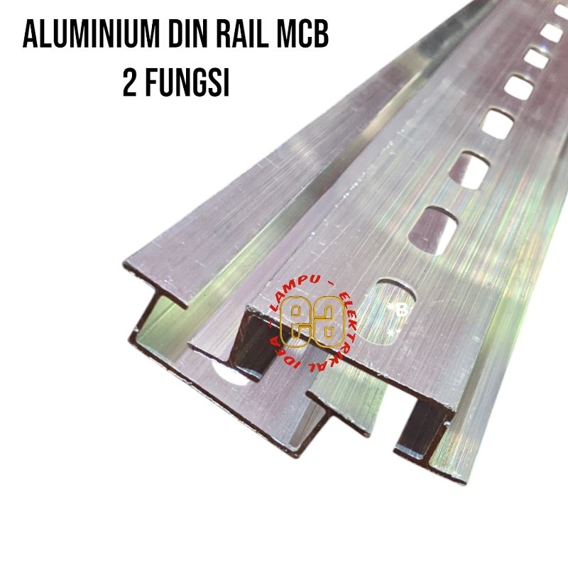 Jual Aluminium Din Rell MCB 2 Fungsi Mounting 1 Meter | Shopee Indonesia