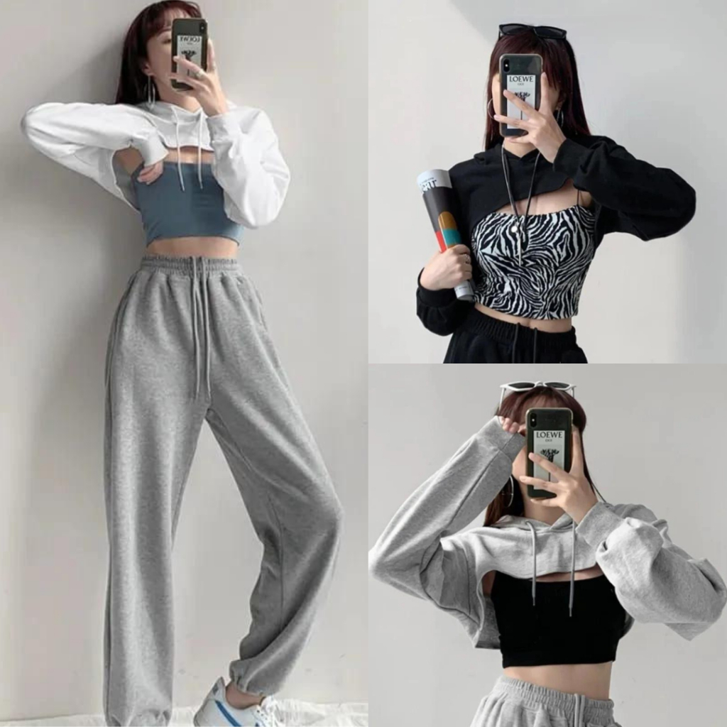 Jual Oppa Style Shop Hoodie Sexy Sweater Korea Style Long Bolero Hoodie ...