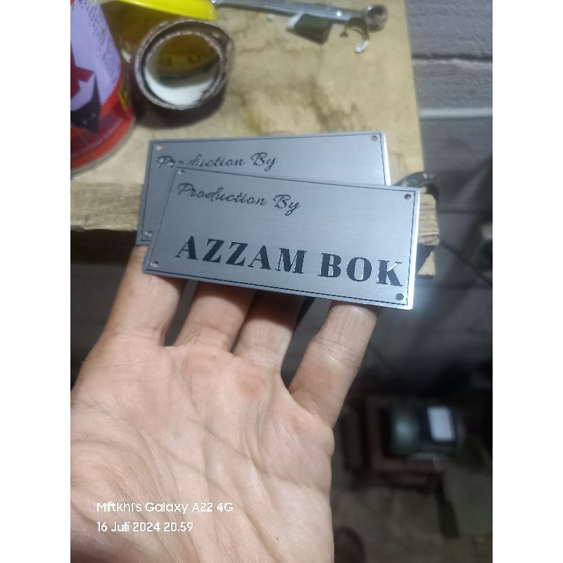 Jual label plat custom stainless | Shopee Indonesia