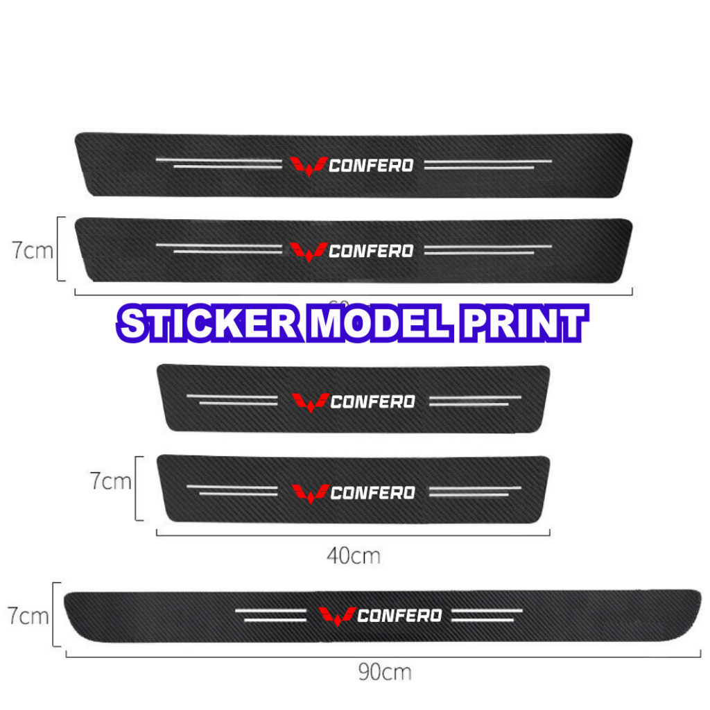 Jual 5Pcs Wuling Confero Alvez Almaz Air ev Sticker carbon wuling ...